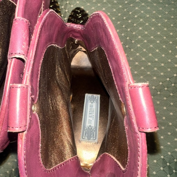 Ivy Kirzhner Leather Western Burgundy Leather Boots (Sz:7.5M) - Picture 7 of 12